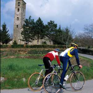 Cyclists in San Cresci (Borgo San Lorenzo) 