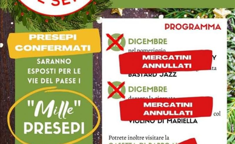 Mercatini di Natale Annullamento Palazzuolo
