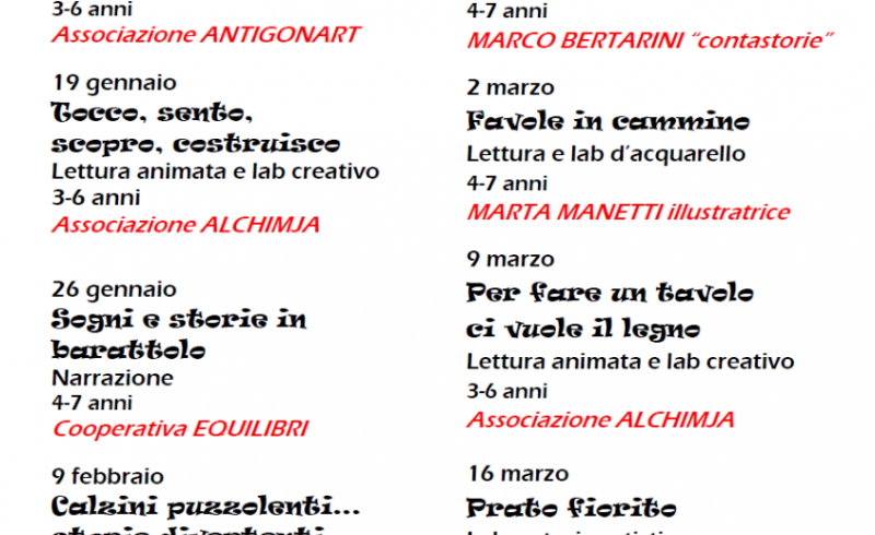 Storie in Biblioteca Borgo inverno 2019