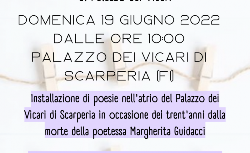 Attraverso la poesia- Le parole di Margherita Guidacci al Palazzo dei Vicari