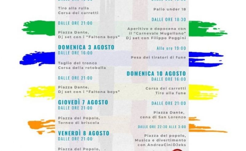 Palio San Lorenzo programma
